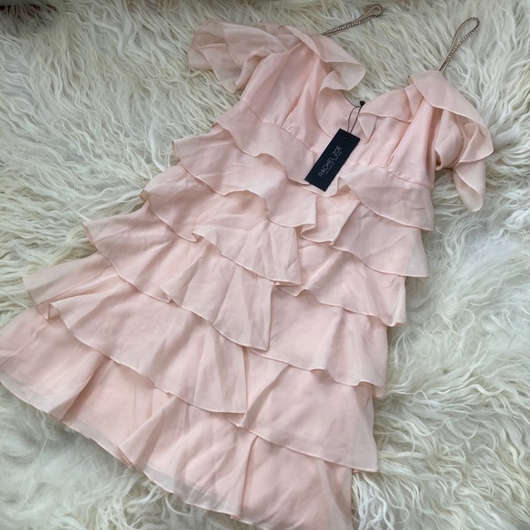 Rachel Zoe Dresses & Skirts - RACHEL ZOE Silk Ruffle & Crystal Accents Mini Dress
